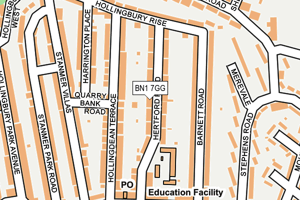 BN1 7GG map - OS OpenMap – Local (Ordnance Survey) BN1 7GG map - OS OpenMap – Local (Ordnance Survey)