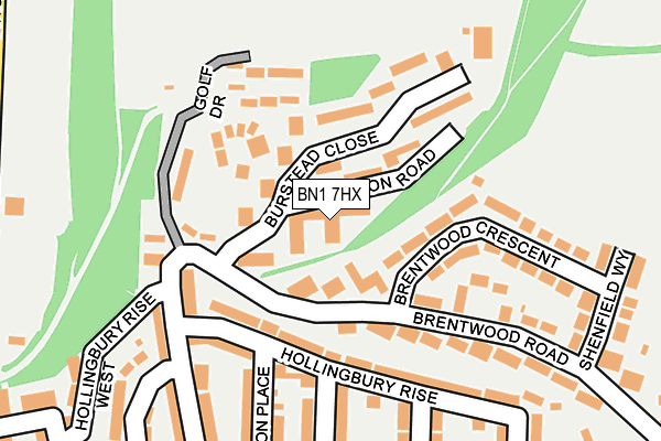 BN1 7HX map - OS OpenMap – Local (Ordnance Survey) BN1 7HX map - OS OpenMap – Local (Ordnance Survey)