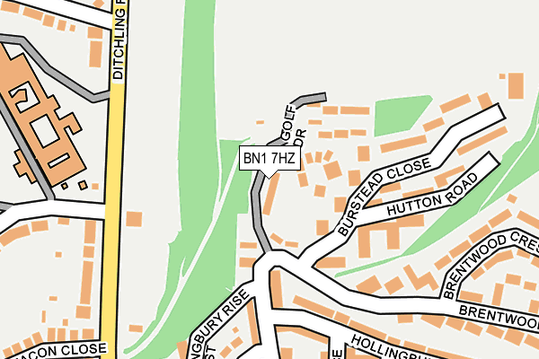 BN1 7HZ map - OS OpenMap – Local (Ordnance Survey) BN1 7HZ map - OS OpenMap – Local (Ordnance Survey)