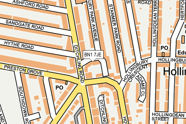 BN1 7JE map - OS OpenMap – Local (Ordnance Survey) BN1 7JE map - OS OpenMap – Local (Ordnance Survey)