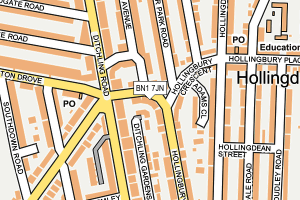 BN1 7JN map - OS OpenMap – Local (Ordnance Survey) BN1 7JN map - OS OpenMap – Local (Ordnance Survey)