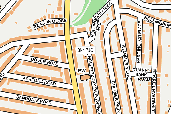 BN1 7JQ map - OS OpenMap – Local (Ordnance Survey) BN1 7JQ map - OS OpenMap – Local (Ordnance Survey)