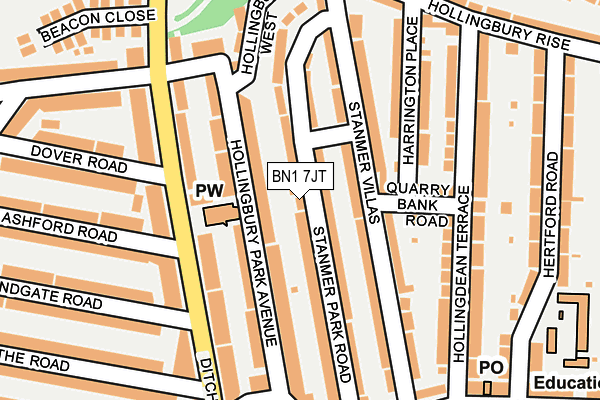 BN1 7JT map - OS OpenMap – Local (Ordnance Survey) BN1 7JT map - OS OpenMap – Local (Ordnance Survey)