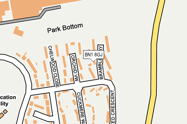 BN1 8GJ map - OS OpenMap – Local (Ordnance Survey) BN1 8GJ map - OS OpenMap – Local (Ordnance Survey)