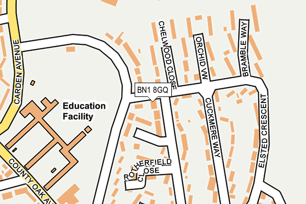 BN1 8GQ map - OS OpenMap – Local (Ordnance Survey) BN1 8GQ map - OS OpenMap – Local (Ordnance Survey)