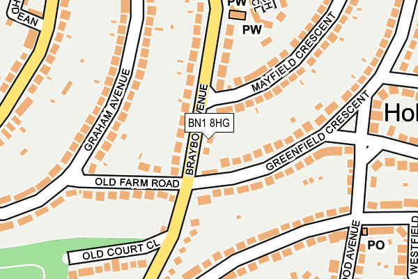 BN1 8HG map - OS OpenMap – Local (Ordnance Survey) BN1 8HG map - OS OpenMap – Local (Ordnance Survey)