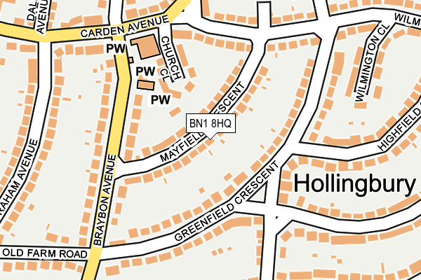 BN1 8HQ map - OS OpenMap – Local (Ordnance Survey) BN1 8HQ map - OS OpenMap – Local (Ordnance Survey)
