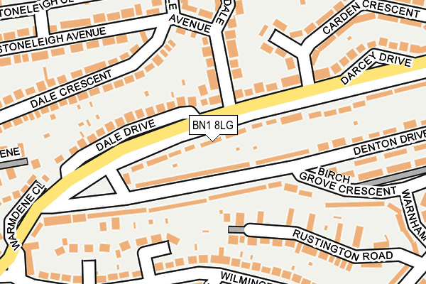 BN1 8LG map - OS OpenMap – Local (Ordnance Survey) BN1 8LG map - OS OpenMap – Local (Ordnance Survey)