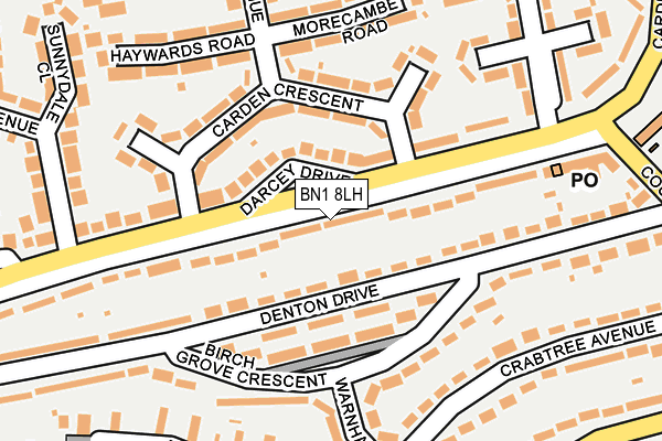 BN1 8LH map - OS OpenMap – Local (Ordnance Survey) BN1 8LH map - OS OpenMap – Local (Ordnance Survey)