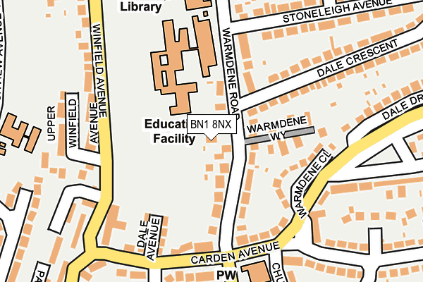 BN1 8NX map - OS OpenMap – Local (Ordnance Survey) BN1 8NX map - OS OpenMap – Local (Ordnance Survey)