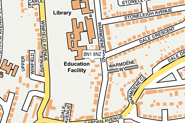 BN1 8NZ map - OS OpenMap – Local (Ordnance Survey) BN1 8NZ map - OS OpenMap – Local (Ordnance Survey)