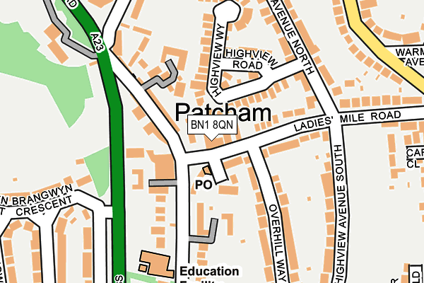 BN1 8QN map - OS OpenMap – Local (Ordnance Survey)