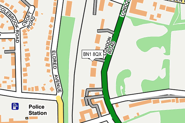 BN1 8QX map - OS OpenMap – Local (Ordnance Survey) BN1 8QX map - OS OpenMap – Local (Ordnance Survey)