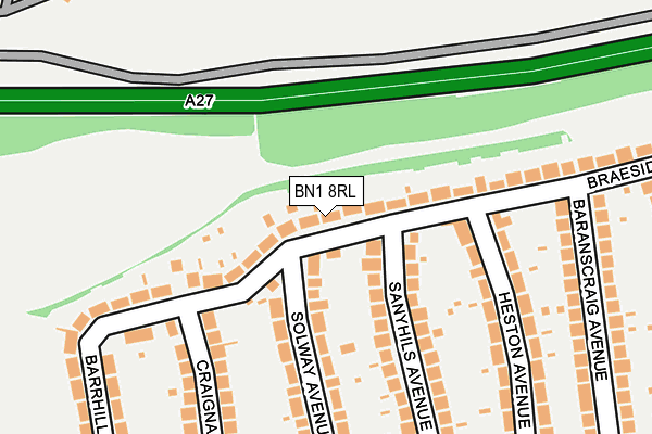 BN1 8RL map - OS OpenMap – Local (Ordnance Survey) BN1 8RL map - OS OpenMap – Local (Ordnance Survey)