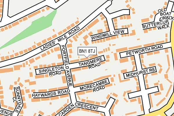 BN1 8TJ map - OS OpenMap – Local (Ordnance Survey) BN1 8TJ map - OS OpenMap – Local (Ordnance Survey)
