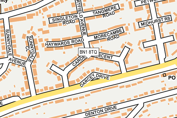 BN1 8TQ map - OS OpenMap – Local (Ordnance Survey) BN1 8TQ map - OS OpenMap – Local (Ordnance Survey)