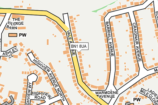 BN1 8UA map - OS OpenMap – Local (Ordnance Survey) BN1 8UA map - OS OpenMap – Local (Ordnance Survey)