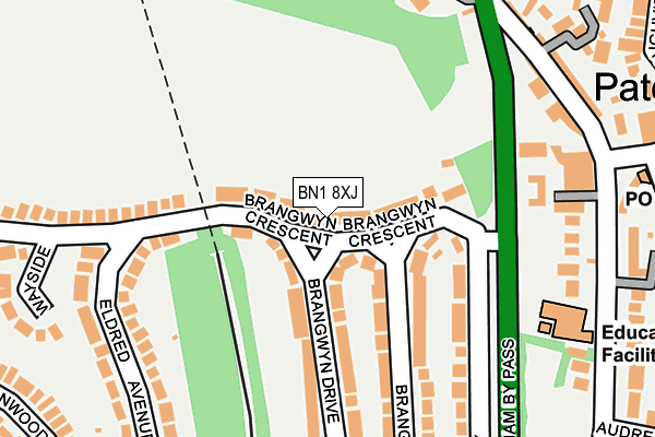 BN1 8XJ map - OS OpenMap – Local (Ordnance Survey) BN1 8XJ map - OS OpenMap – Local (Ordnance Survey)