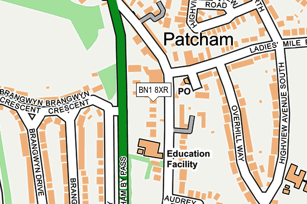 BN1 8XR map - OS OpenMap – Local (Ordnance Survey) BN1 8XR map - OS OpenMap – Local (Ordnance Survey)