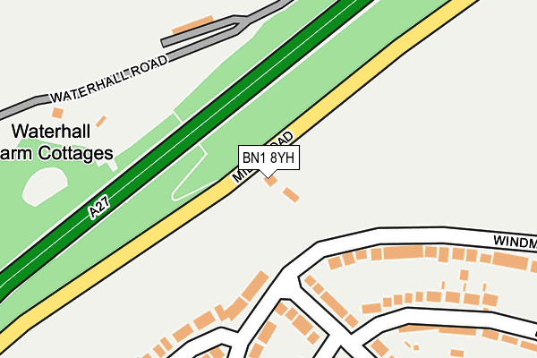 BN1 8YH map - OS OpenMap – Local (Ordnance Survey) BN1 8YH map - OS OpenMap – Local (Ordnance Survey)