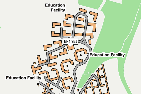 BN1 9BJ map - OS OpenMap – Local (Ordnance Survey) BN1 9BJ map - OS OpenMap – Local (Ordnance Survey)