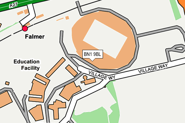 BN1 9BL map - OS OpenMap – Local (Ordnance Survey) BN1 9BL map - OS OpenMap – Local (Ordnance Survey)