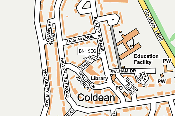 BN1 9EG map - OS OpenMap – Local (Ordnance Survey) BN1 9EG map - OS OpenMap – Local (Ordnance Survey)