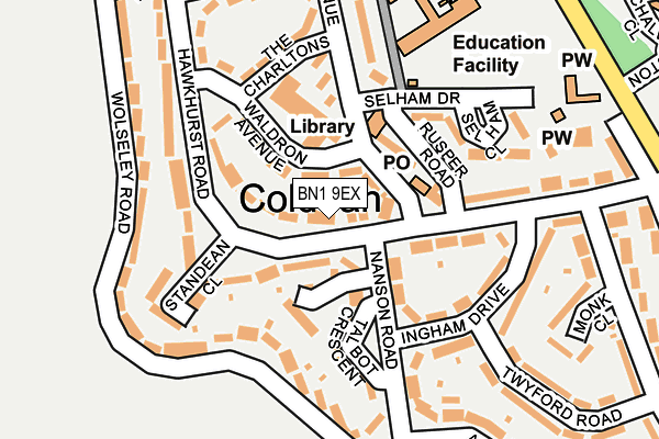 BN1 9EX map - OS OpenMap – Local (Ordnance Survey) BN1 9EX map - OS OpenMap – Local (Ordnance Survey)