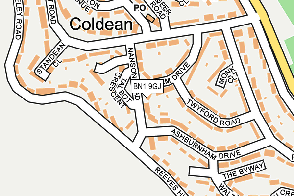 BN1 9GJ map - OS OpenMap – Local (Ordnance Survey) BN1 9GJ map - OS OpenMap – Local (Ordnance Survey)