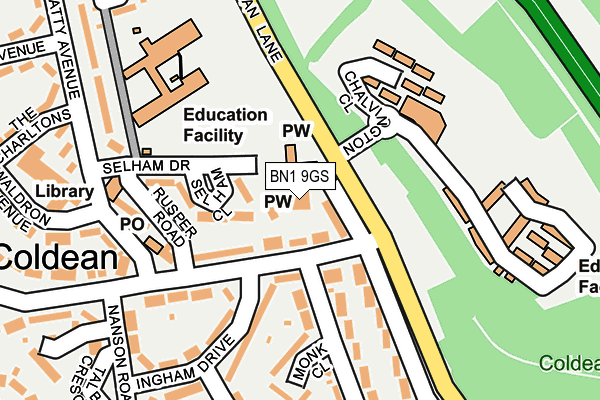 BN1 9GS map - OS OpenMap – Local (Ordnance Survey) BN1 9GS map - OS OpenMap – Local (Ordnance Survey)