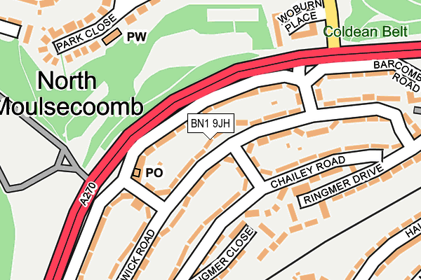 BN1 9JH map - OS OpenMap – Local (Ordnance Survey) BN1 9JH map - OS OpenMap – Local (Ordnance Survey)