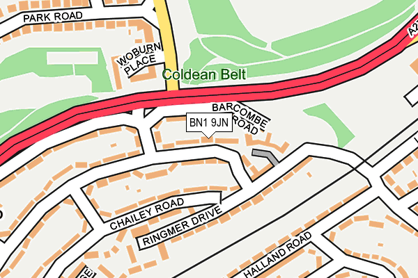 BN1 9JN map - OS OpenMap – Local (Ordnance Survey) BN1 9JN map - OS OpenMap – Local (Ordnance Survey)