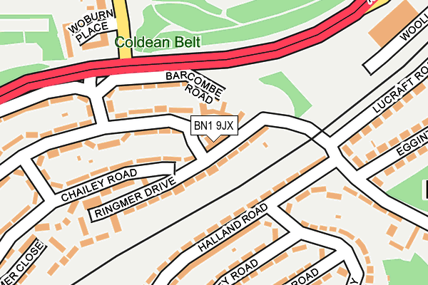 BN1 9JX map - OS OpenMap – Local (Ordnance Survey) BN1 9JX map - OS OpenMap – Local (Ordnance Survey)