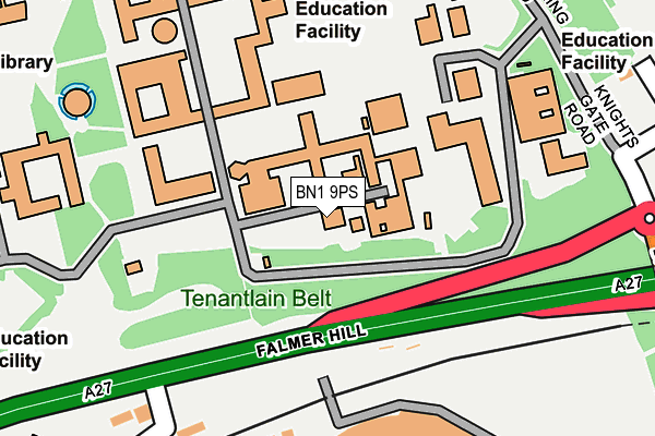 BN1 9PS map - OS OpenMap – Local (Ordnance Survey) BN1 9PS map - OS OpenMap – Local (Ordnance Survey)