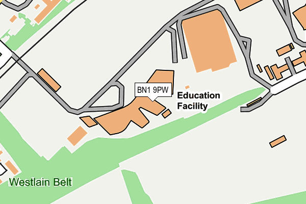 BN1 9PW map - OS OpenMap – Local (Ordnance Survey) BN1 9PW map - OS OpenMap – Local (Ordnance Survey)