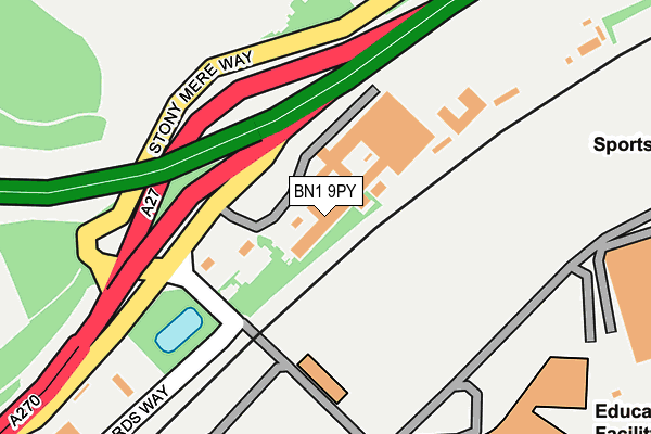BN1 9PY map - OS OpenMap – Local (Ordnance Survey) BN1 9PY map - OS OpenMap – Local (Ordnance Survey)