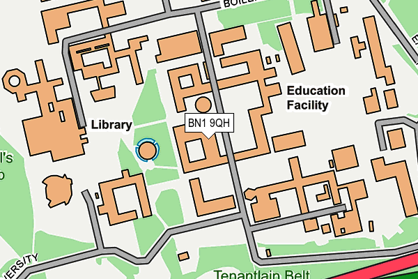 BN1 9QH map - OS OpenMap – Local (Ordnance Survey) BN1 9QH map - OS OpenMap – Local (Ordnance Survey)
