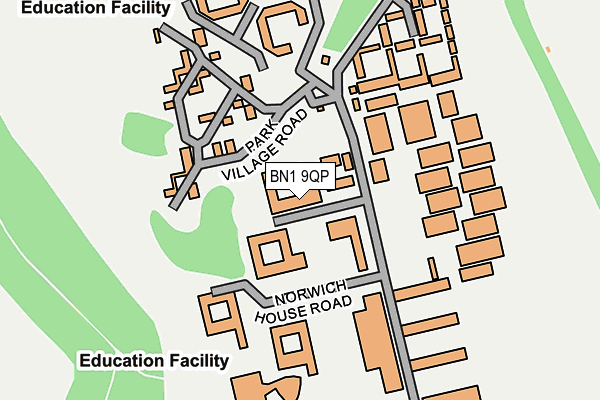 BN1 9QP map - OS OpenMap – Local (Ordnance Survey) BN1 9QP map - OS OpenMap – Local (Ordnance Survey)