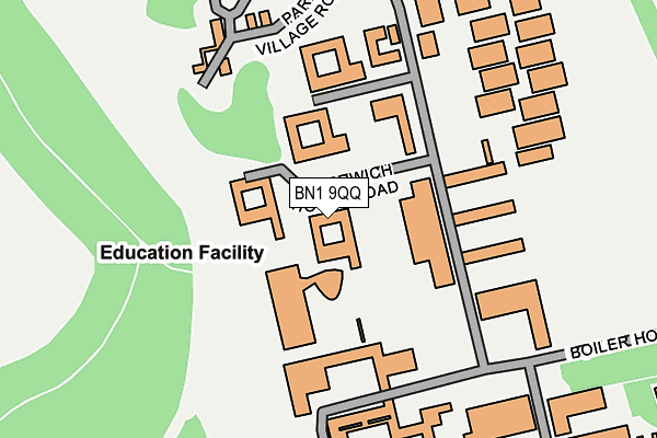 BN1 9QQ map - OS OpenMap – Local (Ordnance Survey) BN1 9QQ map - OS OpenMap – Local (Ordnance Survey)