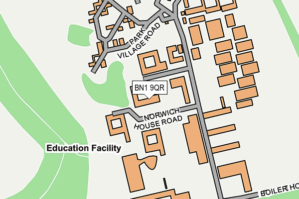 BN1 9QR map - OS OpenMap – Local (Ordnance Survey) BN1 9QR map - OS OpenMap – Local (Ordnance Survey)