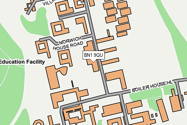 BN1 9QU map - OS OpenMap – Local (Ordnance Survey) BN1 9QU map - OS OpenMap – Local (Ordnance Survey)
