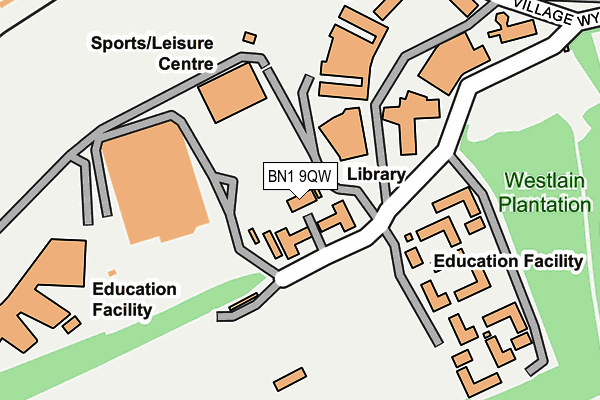 BN1 9QW map - OS OpenMap – Local (Ordnance Survey) BN1 9QW map - OS OpenMap – Local (Ordnance Survey)
