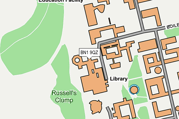 BN1 9QZ map - OS OpenMap – Local (Ordnance Survey)