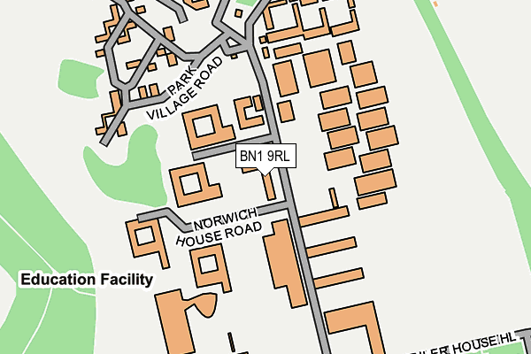 BN1 9RL map - OS OpenMap – Local (Ordnance Survey) BN1 9RL map - OS OpenMap – Local (Ordnance Survey)