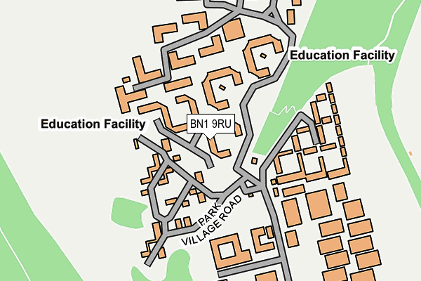 BN1 9RU map - OS OpenMap – Local (Ordnance Survey) BN1 9RU map - OS OpenMap – Local (Ordnance Survey)