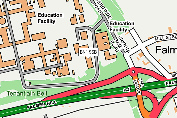 BN1 9SB map - OS OpenMap – Local (Ordnance Survey) BN1 9SB map - OS OpenMap – Local (Ordnance Survey)