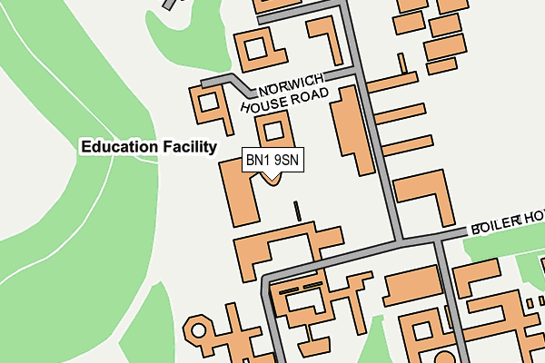 BN1 9SN map - OS OpenMap – Local (Ordnance Survey) BN1 9SN map - OS OpenMap – Local (Ordnance Survey)