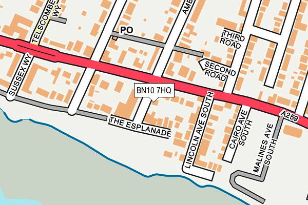 BN10 7HQ map - OS OpenMap – Local (Ordnance Survey)