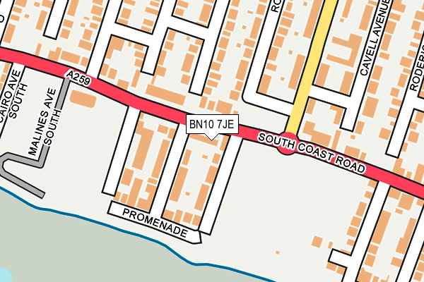 BN10 7JE map - OS OpenMap – Local (Ordnance Survey)