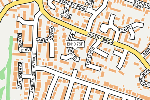 BN10 7SF map - OS OpenMap – Local (Ordnance Survey) BN10 7SF map - OS OpenMap – Local (Ordnance Survey)